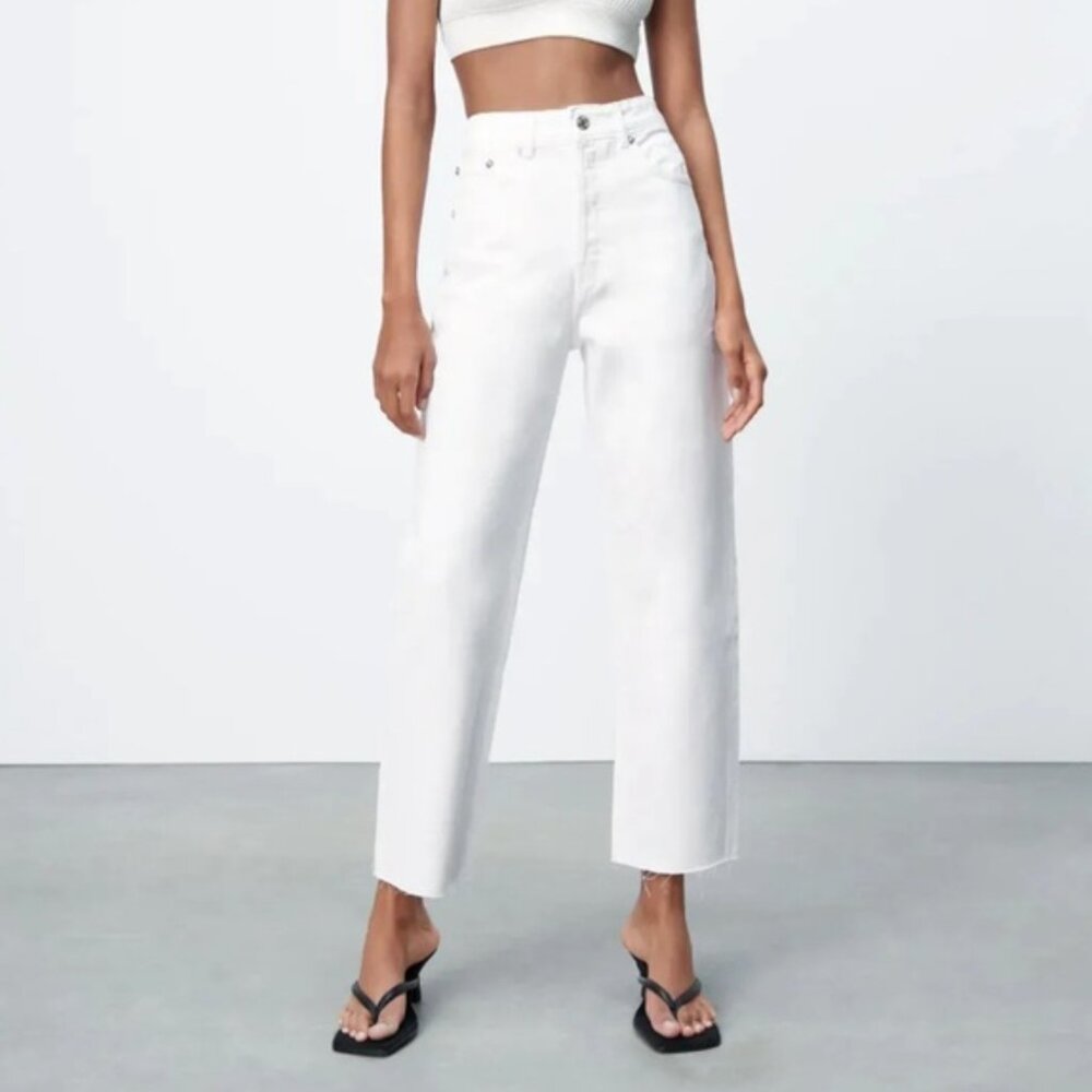 ZARA HIGH RISE STRAIGHT JEAN